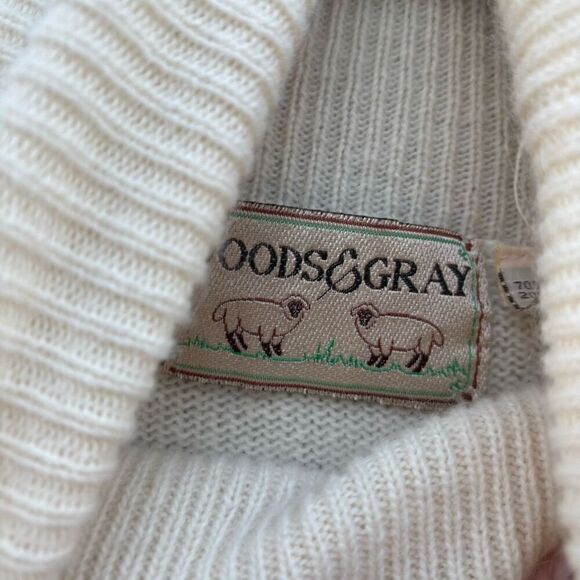 Vintage Woods & Gray Lambswool Angora Turtleneck Sweater Medium - Picture 2 of 4